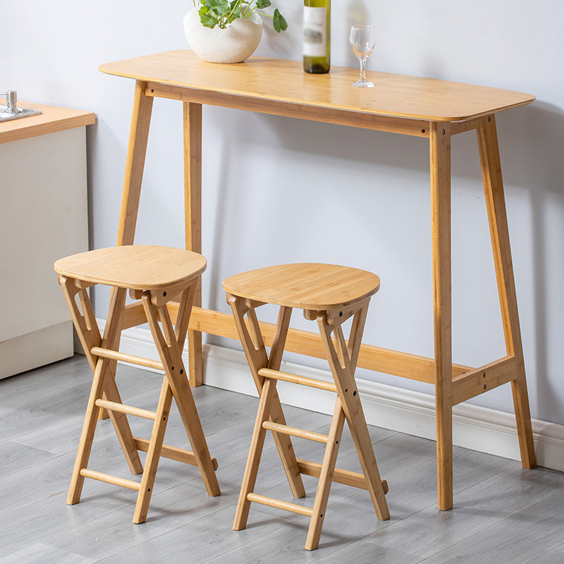 Indoor Minimalism Armless Wood Barstools Folding Counter Stools, 1 Piece Clearhalo 'Bar Furniture' 'Bar Stools' 'bar_stools' 'furn' 'furn_bar_stools' 'furniture_bar_stools' 'Kitchen & Dining Furniture' 'kitchen&dining_furn' 'kitchen' 'kitchen_furn' Furniture' 4430197