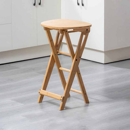 Indoor Minimalism Armless Wood Barstools Folding Counter Stools, 1 Piece Counter Stool (24"H) Clearhalo 'Bar Furniture' 'Bar Stools' 'bar_stools' 'furn' 'furn_bar_stools' 'furniture_bar_stools' 'Kitchen & Dining Furniture' 'kitchen&dining_furn' 'kitchen' 'kitchen_furn' Furniture' 4430199