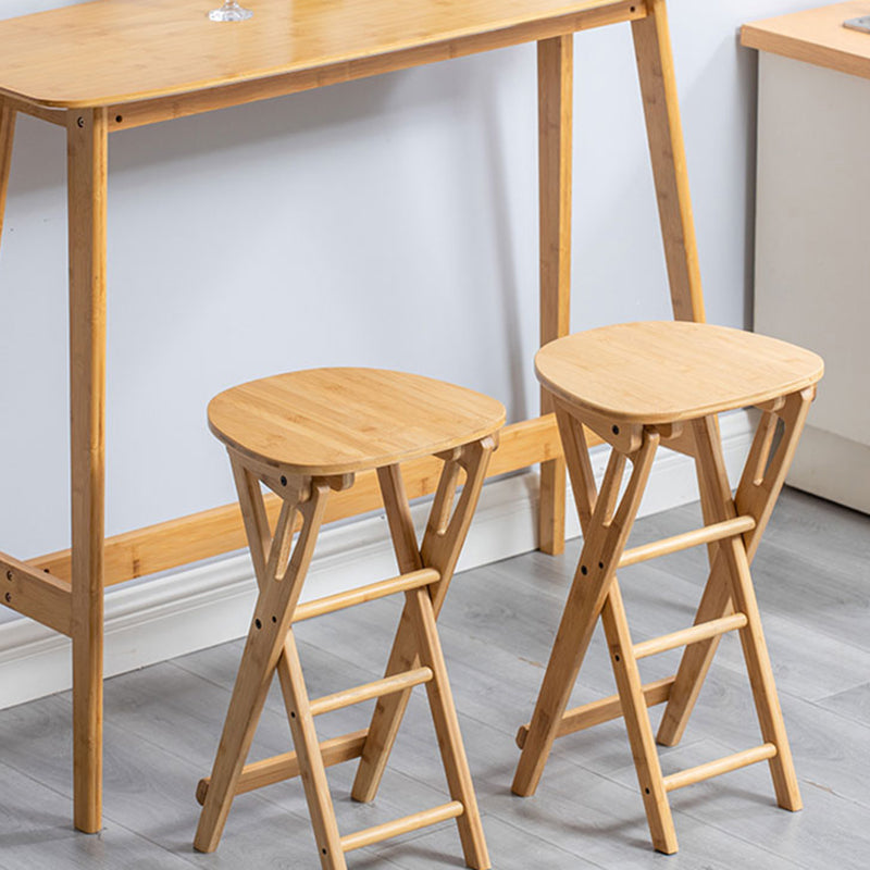 Indoor Minimalism Armless Wood Barstools Folding Counter Stools, 1 Piece Clearhalo 'Bar Furniture' 'Bar Stools' 'bar_stools' 'furn' 'furn_bar_stools' 'furniture_bar_stools' 'Kitchen & Dining Furniture' 'kitchen&dining_furn' 'kitchen' 'kitchen_furn' Furniture' 4430200
