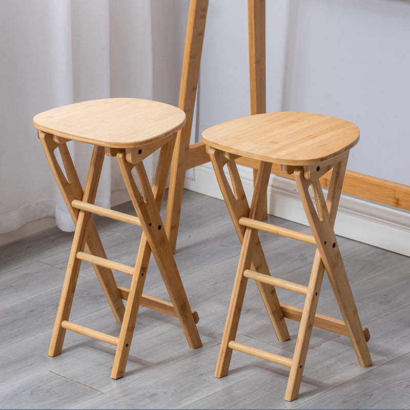 Indoor Minimalism Armless Wood Barstools Folding Counter Stools, 1 Piece Clearhalo 'Bar Furniture' 'Bar Stools' 'bar_stools' 'furn' 'furn_bar_stools' 'furniture_bar_stools' 'Kitchen & Dining Furniture' 'kitchen&dining_furn' 'kitchen' 'kitchen_furn' Furniture' 4430201