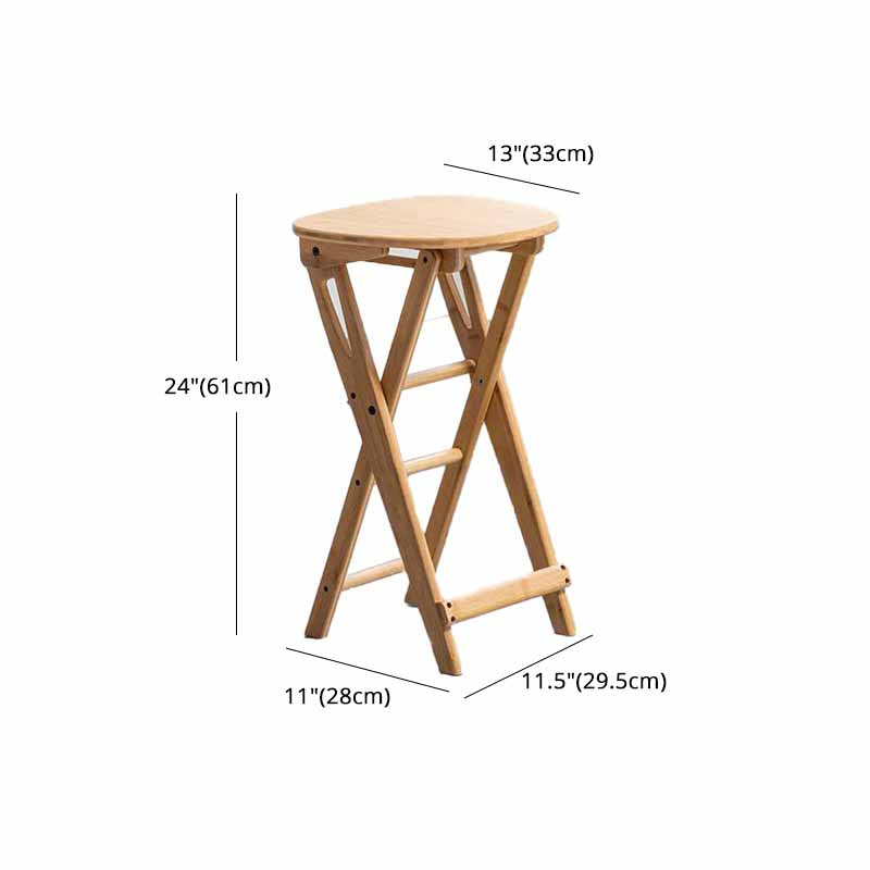 Indoor Minimalism Armless Wood Barstools Folding Counter Stools, 1 Piece Clearhalo 'Bar Furniture' 'Bar Stools' 'bar_stools' 'furn' 'furn_bar_stools' 'furniture_bar_stools' 'Kitchen & Dining Furniture' 'kitchen&dining_furn' 'kitchen' 'kitchen_furn' Furniture' 4430205
