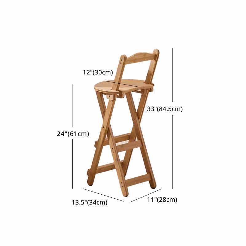 Indoor Minimalism Armless Wood Barstools Folding Counter Stools, 1 Piece Clearhalo 'Bar Furniture' 'Bar Stools' 'bar_stools' 'furn' 'furn_bar_stools' 'furniture_bar_stools' 'Kitchen & Dining Furniture' 'kitchen&dining_furn' 'kitchen' 'kitchen_furn' Furniture' 4430206