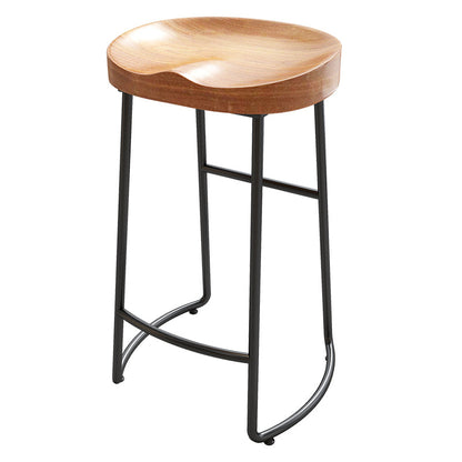 Modern Style Bar-stool Wooden Seat Sled Legs Barstools with Footrest Black 1 Piece Clearhalo 'Bar Furniture' 'Bar Stools' 'bar_stools' 'furn' 'furn_bar_stools' 'furniture_bar_stools' 'Kitchen & Dining Furniture' 'kitchen&dining_furn' 'kitchen' 'kitchen_furn' Furniture' 4430208