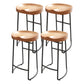 Modern Style Bar-stool Wooden Seat Sled Legs Barstools with Footrest Black 4 Piece Set Clearhalo 'Bar Furniture' 'Bar Stools' 'bar_stools' 'furn' 'furn_bar_stools' 'furniture_bar_stools' 'Kitchen & Dining Furniture' 'kitchen&dining_furn' 'kitchen' 'kitchen_furn' Furniture' 4430211