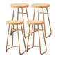 Modern Style Bar-stool Wooden Seat Sled Legs Barstools with Footrest Rose Gold 4 Piece Set Clearhalo 'Bar Furniture' 'Bar Stools' 'bar_stools' 'furn' 'furn_bar_stools' 'furniture_bar_stools' 'Kitchen & Dining Furniture' 'kitchen&dining_furn' 'kitchen' 'kitchen_furn' Furniture' 4430217
