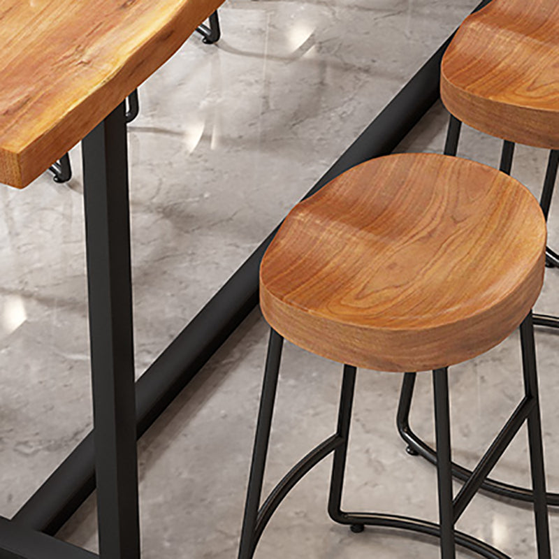 Modern Style Bar-stool Wooden Seat Sled Legs Barstools with Footrest Clearhalo 'Bar Furniture' 'Bar Stools' 'bar_stools' 'furn' 'furn_bar_stools' 'furniture_bar_stools' 'Kitchen & Dining Furniture' 'kitchen&dining_furn' 'kitchen' 'kitchen_furn' Furniture' 4430218