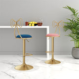 Glam Style Bar-stool with Adjustable Height Swivel Footrest Barstools for Counter Bar Clearhalo 'Bar Furniture' 'Bar Stools' 'bar_stools' 'furn' 'furn_bar_stools' 'furniture_bar_stools' 'Kitchen & Dining Furniture' 'kitchen&dining_furn' 'kitchen' 'kitchen_furn' Furniture' 4430224