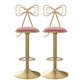Glam Style Bar-stool with Adjustable Height Swivel Footrest Barstools for Counter Bar Pink 2 Piece Set Clearhalo 'Bar Furniture' 'Bar Stools' 'bar_stools' 'furn' 'furn_bar_stools' 'furniture_bar_stools' 'Kitchen & Dining Furniture' 'kitchen&dining_furn' 'kitchen' 'kitchen_furn' Furniture' 4430227