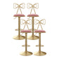 Glam Style Bar-stool with Adjustable Height Swivel Footrest Barstools for Counter Bar Pink 4 Piece Set Clearhalo 'Bar Furniture' 'Bar Stools' 'bar_stools' 'furn' 'furn_bar_stools' 'furniture_bar_stools' 'Kitchen & Dining Furniture' 'kitchen&dining_furn' 'kitchen' 'kitchen_furn' Furniture' 4430229