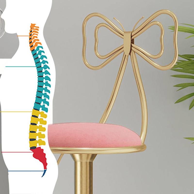 Glam Style Bar-stool with Adjustable Height Swivel Footrest Barstools for Counter Bar Clearhalo 'Bar Furniture' 'Bar Stools' 'bar_stools' 'furn' 'furn_bar_stools' 'furniture_bar_stools' 'Kitchen & Dining Furniture' 'kitchen&dining_furn' 'kitchen' 'kitchen_furn' Furniture' 4430230