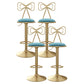 Glam Style Bar-stool with Adjustable Height Swivel Footrest Barstools for Counter Bar Sky Blue 4 Piece Set Clearhalo 'Bar Furniture' 'Bar Stools' 'bar_stools' 'furn' 'furn_bar_stools' 'furniture_bar_stools' 'Kitchen & Dining Furniture' 'kitchen&dining_furn' 'kitchen' 'kitchen_furn' Furniture' 4430234