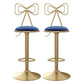 Glam Style Bar-stool with Adjustable Height Swivel Footrest Barstools for Counter Bar Blue 2 Piece Set Clearhalo 'Bar Furniture' 'Bar Stools' 'bar_stools' 'furn' 'furn_bar_stools' 'furniture_bar_stools' 'Kitchen & Dining Furniture' 'kitchen&dining_furn' 'kitchen' 'kitchen_furn' Furniture' 4430238