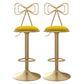 Glam Style Bar-stool with Adjustable Height Swivel Footrest Barstools for Counter Bar Yellow 2 Piece Set Clearhalo 'Bar Furniture' 'Bar Stools' 'bar_stools' 'furn' 'furn_bar_stools' 'furniture_bar_stools' 'Kitchen & Dining Furniture' 'kitchen&dining_furn' 'kitchen' 'kitchen_furn' Furniture' 4430244