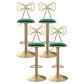 Glam Style Bar-stool with Adjustable Height Swivel Footrest Barstools for Counter Bar Green 4 Piece Set Clearhalo 'Bar Furniture' 'Bar Stools' 'bar_stools' 'furn' 'furn_bar_stools' 'furniture_bar_stools' 'Kitchen & Dining Furniture' 'kitchen&dining_furn' 'kitchen' 'kitchen_furn' Furniture' 4430248