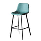 Modern Style Bar-stool Bucket Leather Seat Barstool with Footrest and Iron Legs Green Black 1 Piece Clearhalo 'Bar Furniture' 'Bar Stools' 'bar_stools' 'furn' 'furn_bar_stools' 'furniture_bar_stools' 'Kitchen & Dining Furniture' 'kitchen&dining_furn' 'kitchen' 'kitchen_furn' Furniture' 4430251