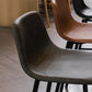 Modern Style Bar-stool Bucket Leather Seat Barstool with Footrest and Iron Legs Clearhalo 'Bar Furniture' 'Bar Stools' 'bar_stools' 'furn' 'furn_bar_stools' 'furniture_bar_stools' 'Kitchen & Dining Furniture' 'kitchen&dining_furn' 'kitchen' 'kitchen_furn' Furniture' 4430262