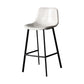 Modern Style Bar-stool Bucket Leather Seat Barstool with Footrest and Iron Legs White Black 1 Piece Clearhalo 'Bar Furniture' 'Bar Stools' 'bar_stools' 'furn' 'furn_bar_stools' 'furniture_bar_stools' 'Kitchen & Dining Furniture' 'kitchen&dining_furn' 'kitchen' 'kitchen_furn' Furniture' 4430288