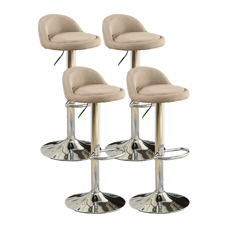 Modern Style Bar-stool with Footrest Round Seat Adjustable Height Barstool Ginger 4 Piece Set Clearhalo 'Bar Furniture' 'Bar Stools' 'bar_stools' 'furn' 'furn_bar_stools' 'furniture_bar_stools' 'Kitchen & Dining Furniture' 'kitchen&dining_furn' 'kitchen' 'kitchen_furn' Furniture' 4430372