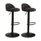 Modern Style Bar-stool with Footrest Round Seat Adjustable Height Barstool Black 2 Piece Set Clearhalo 'Bar Furniture' 'Bar Stools' 'bar_stools' 'furn' 'furn_bar_stools' 'furniture_bar_stools' 'Kitchen & Dining Furniture' 'kitchen&dining_furn' 'kitchen' 'kitchen_furn' Furniture' 4430377