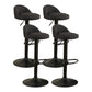 Modern Style Bar-stool with Footrest Round Seat Adjustable Height Barstool Black 4 Piece Set Clearhalo 'Bar Furniture' 'Bar Stools' 'bar_stools' 'furn' 'furn_bar_stools' 'furniture_bar_stools' 'Kitchen & Dining Furniture' 'kitchen&dining_furn' 'kitchen' 'kitchen_furn' Furniture' 4430378