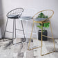 Modern Style Bar-stool Iron Sled Legs Barstool with Footrest and Cushion Clearhalo 'Bar Furniture' 'Bar Stools' 'bar_stools' 'furn' 'furn_bar_stools' 'furniture_bar_stools' 'Kitchen & Dining Furniture' 'kitchen&dining_furn' 'kitchen' 'kitchen_furn' Furniture' 4430422