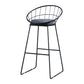 Modern Style Bar-stool Iron Sled Legs Barstool with Footrest and Cushion Black 1 Piece Clearhalo 'Bar Furniture' 'Bar Stools' 'bar_stools' 'furn' 'furn_bar_stools' 'furniture_bar_stools' 'Kitchen & Dining Furniture' 'kitchen&dining_furn' 'kitchen' 'kitchen_furn' Furniture' 4430428