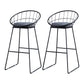 Modern Style Bar-stool Iron Sled Legs Barstool with Footrest and Cushion Black 2 Piece Set Clearhalo 'Bar Furniture' 'Bar Stools' 'bar_stools' 'furn' 'furn_bar_stools' 'furniture_bar_stools' 'Kitchen & Dining Furniture' 'kitchen&dining_furn' 'kitchen' 'kitchen_furn' Furniture' 4430431
