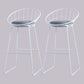 Modern Style Bar-stool Iron Sled Legs Barstool with Footrest and Cushion White 2 Piece Set Clearhalo 'Bar Furniture' 'Bar Stools' 'bar_stools' 'furn' 'furn_bar_stools' 'furniture_bar_stools' 'Kitchen & Dining Furniture' 'kitchen&dining_furn' 'kitchen' 'kitchen_furn' Furniture' 4430436