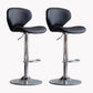 Modern Style Bar Chair with Adjustable Height Swivel for Restaurant Bar Black Silver 2 Piece Set Clearhalo 'Bar Furniture' 'Bar Stools' 'bar_stools' 'furn' 'furn_bar_stools' 'furniture_bar_stools' 'Kitchen & Dining Furniture' 'kitchen&dining_furn' 'kitchen' 'kitchen_furn' Furniture' 4430474