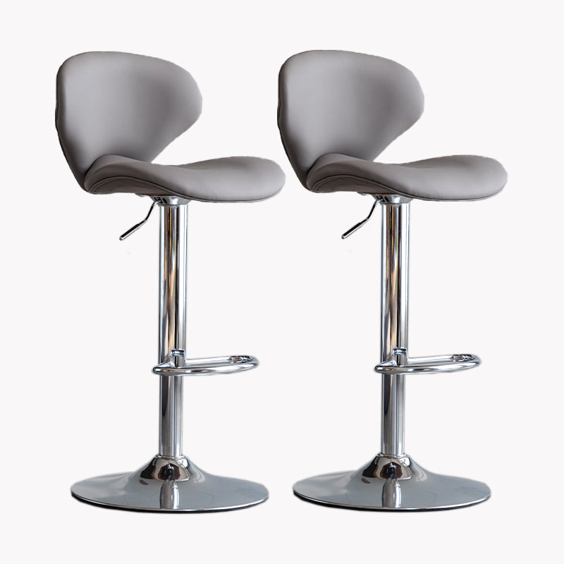 Modern Style Bar Chair with Adjustable Height Swivel for Restaurant Bar Grey Silver 2 Piece Set Clearhalo 'Bar Furniture' 'Bar Stools' 'bar_stools' 'furn' 'furn_bar_stools' 'furniture_bar_stools' 'Kitchen & Dining Furniture' 'kitchen&dining_furn' 'kitchen' 'kitchen_furn' Furniture' 4430486