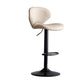 Modern Style Bar Chair with Adjustable Height Swivel for Restaurant Bar Khaki Black 1 Piece Clearhalo 'Bar Furniture' 'Bar Stools' 'bar_stools' 'furn' 'furn_bar_stools' 'furniture_bar_stools' 'Kitchen & Dining Furniture' 'kitchen&dining_furn' 'kitchen' 'kitchen_furn' Furniture' 4430495