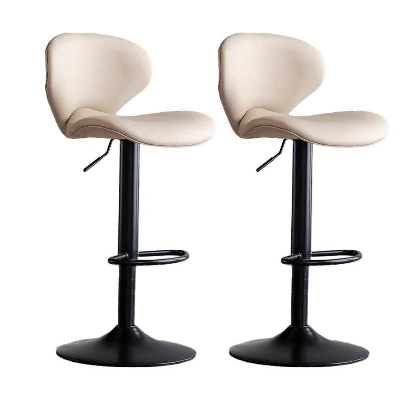 Modern Style Bar Chair with Adjustable Height Swivel for Restaurant Bar Khaki Black 2 Piece Set Clearhalo 'Bar Furniture' 'Bar Stools' 'bar_stools' 'furn' 'furn_bar_stools' 'furniture_bar_stools' 'Kitchen & Dining Furniture' 'kitchen&dining_furn' 'kitchen' 'kitchen_furn' Furniture' 4430496