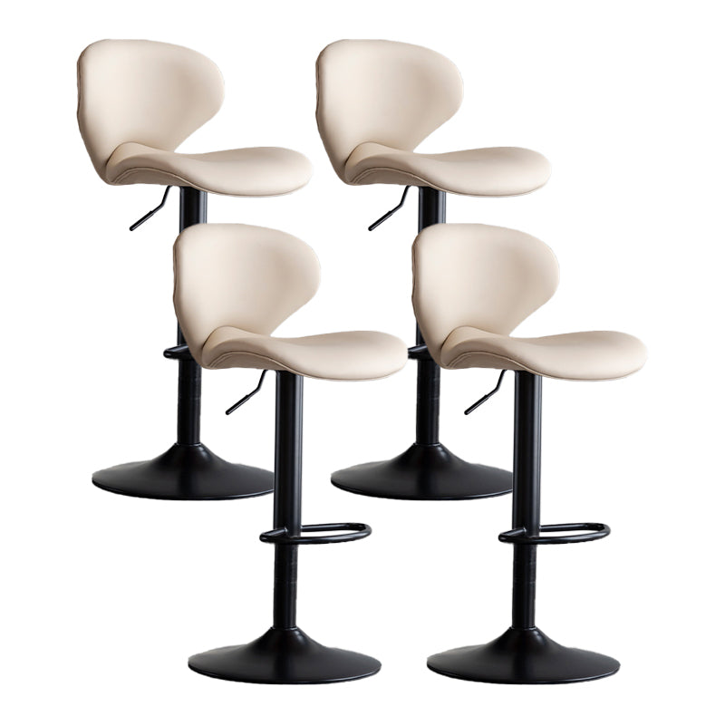 Modern Style Bar Chair with Adjustable Height Swivel for Restaurant Bar Khaki Black 4 Piece Set Clearhalo 'Bar Furniture' 'Bar Stools' 'bar_stools' 'furn' 'furn_bar_stools' 'furniture_bar_stools' 'Kitchen & Dining Furniture' 'kitchen&dining_furn' 'kitchen' 'kitchen_furn' Furniture' 4430497