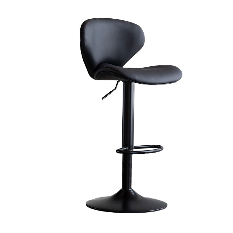 Modern Style Bar Chair with Adjustable Height Swivel for Restaurant Bar Black Black 1 Piece Clearhalo 'Bar Furniture' 'Bar Stools' 'bar_stools' 'furn' 'furn_bar_stools' 'furniture_bar_stools' 'Kitchen & Dining Furniture' 'kitchen&dining_furn' 'kitchen' 'kitchen_furn' Furniture' 4430498