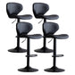 Modern Style Bar Chair with Adjustable Height Swivel for Restaurant Bar Black Black 4 Piece Set Clearhalo 'Bar Furniture' 'Bar Stools' 'bar_stools' 'furn' 'furn_bar_stools' 'furniture_bar_stools' 'Kitchen & Dining Furniture' 'kitchen&dining_furn' 'kitchen' 'kitchen_furn' Furniture' 4430500