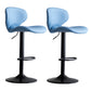 Modern Style Bar Chair with Adjustable Height Swivel for Restaurant Bar Blue Black 2 Piece Set Clearhalo 'Bar Furniture' 'Bar Stools' 'bar_stools' 'furn' 'furn_bar_stools' 'furniture_bar_stools' 'Kitchen & Dining Furniture' 'kitchen&dining_furn' 'kitchen' 'kitchen_furn' Furniture' 4430502