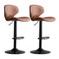 Modern Style Bar Chair with Adjustable Height Swivel for Restaurant Bar Brown Black 2 Piece Set Clearhalo 'Bar Furniture' 'Bar Stools' 'bar_stools' 'furn' 'furn_bar_stools' 'furniture_bar_stools' 'Kitchen & Dining Furniture' 'kitchen&dining_furn' 'kitchen' 'kitchen_furn' Furniture' 4430505