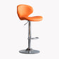 Modern Style Bar Chair with Adjustable Height Swivel for Restaurant Bar Orange Silver 1 Piece Clearhalo 'Bar Furniture' 'Bar Stools' 'bar_stools' 'furn' 'furn_bar_stools' 'furniture_bar_stools' 'Kitchen & Dining Furniture' 'kitchen&dining_furn' 'kitchen' 'kitchen_furn' Furniture' 4430510