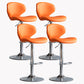 Modern Style Bar Chair with Adjustable Height Swivel for Restaurant Bar Orange Silver 4 Piece Set Clearhalo 'Bar Furniture' 'Bar Stools' 'bar_stools' 'furn' 'furn_bar_stools' 'furniture_bar_stools' 'Kitchen & Dining Furniture' 'kitchen&dining_furn' 'kitchen' 'kitchen_furn' Furniture' 4430512