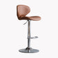 Modern Style Bar Chair with Adjustable Height Swivel for Restaurant Bar Brown Silver 1 Piece Clearhalo 'Bar Furniture' 'Bar Stools' 'bar_stools' 'furn' 'furn_bar_stools' 'furniture_bar_stools' 'Kitchen & Dining Furniture' 'kitchen&dining_furn' 'kitchen' 'kitchen_furn' Furniture' 4430513