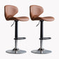 Modern Style Bar Chair with Adjustable Height Swivel for Restaurant Bar Brown Chrome 2 Piece Set Clearhalo 'Bar Furniture' 'Bar Stools' 'bar_stools' 'furn' 'furn_bar_stools' 'furniture_bar_stools' 'Kitchen & Dining Furniture' 'kitchen&dining_furn' 'kitchen' 'kitchen_furn' Furniture' 4430517