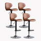 Modern Style Bar Chair with Adjustable Height Swivel for Restaurant Bar Brown Chrome 4 Piece Set Clearhalo 'Bar Furniture' 'Bar Stools' 'bar_stools' 'furn' 'furn_bar_stools' 'furniture_bar_stools' 'Kitchen & Dining Furniture' 'kitchen&dining_furn' 'kitchen' 'kitchen_furn' Furniture' 4430518