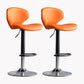 Modern Style Bar Chair with Adjustable Height Swivel for Restaurant Bar Orange Chrome 2 Piece Set Clearhalo 'Bar Furniture' 'Bar Stools' 'bar_stools' 'furn' 'furn_bar_stools' 'furniture_bar_stools' 'Kitchen & Dining Furniture' 'kitchen&dining_furn' 'kitchen' 'kitchen_furn' Furniture' 4430523