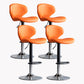 Modern Style Bar Chair with Adjustable Height Swivel for Restaurant Bar Orange Chrome 4 Piece Set Clearhalo 'Bar Furniture' 'Bar Stools' 'bar_stools' 'furn' 'furn_bar_stools' 'furniture_bar_stools' 'Kitchen & Dining Furniture' 'kitchen&dining_furn' 'kitchen' 'kitchen_furn' Furniture' 4430524