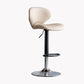 Modern Style Bar Chair with Adjustable Height Swivel for Restaurant Bar Khaki Chrome 1 Piece Clearhalo 'Bar Furniture' 'Bar Stools' 'bar_stools' 'furn' 'furn_bar_stools' 'furniture_bar_stools' 'Kitchen & Dining Furniture' 'kitchen&dining_furn' 'kitchen' 'kitchen_furn' Furniture' 4430525