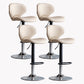 Modern Style Bar Chair with Adjustable Height Swivel for Restaurant Bar Khaki Chrome 4 Piece Set Clearhalo 'Bar Furniture' 'Bar Stools' 'bar_stools' 'furn' 'furn_bar_stools' 'furniture_bar_stools' 'Kitchen & Dining Furniture' 'kitchen&dining_furn' 'kitchen' 'kitchen_furn' Furniture' 4430527