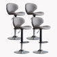 Modern Style Bar Chair with Adjustable Height Swivel for Restaurant Bar Grey Chrome 4 Piece Set Clearhalo 'Bar Furniture' 'Bar Stools' 'bar_stools' 'furn' 'furn_bar_stools' 'furniture_bar_stools' 'Kitchen & Dining Furniture' 'kitchen&dining_furn' 'kitchen' 'kitchen_furn' Furniture' 4430533