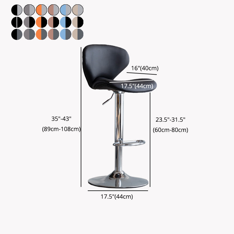 Modern Style Bar Chair with Adjustable Height Swivel for Restaurant Bar Clearhalo 'Bar Furniture' 'Bar Stools' 'bar_stools' 'furn' 'furn_bar_stools' 'furniture_bar_stools' 'Kitchen & Dining Furniture' 'kitchen&dining_furn' 'kitchen' 'kitchen_furn' Furniture' 4430534