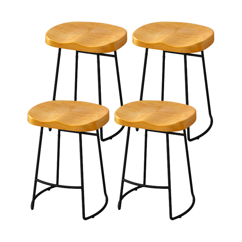 Modern Style Bar-stool with Footrest Sled Iron Legs Barstool for Restaurant Bar 4 Piece Set Counter Stool(26"H) Clearhalo 'Bar Furniture' 'Bar Stools' 'bar_stools' 'furn' 'furn_bar_stools' 'furniture_bar_stools' 'Kitchen & Dining Furniture' 'kitchen&dining_furn' 'kitchen' 'kitchen_furn' Furniture' 4430543