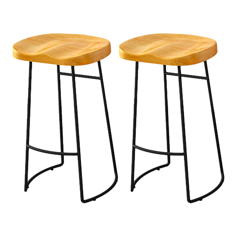 Modern Style Bar-stool with Footrest Sled Iron Legs Barstool for Restaurant Bar 2 Piece Set Bar Stool(30"H) Clearhalo 'Bar Furniture' 'Bar Stools' 'bar_stools' 'furn' 'furn_bar_stools' 'furniture_bar_stools' 'Kitchen & Dining Furniture' 'kitchen&dining_furn' 'kitchen' 'kitchen_furn' Furniture' 4430548